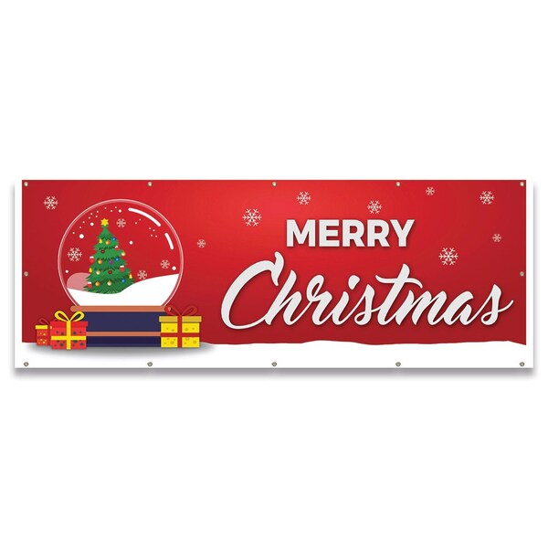 Signmission Merry Christmas Banner Concession Stand Food Truck Single Sided B-120-30105 - main